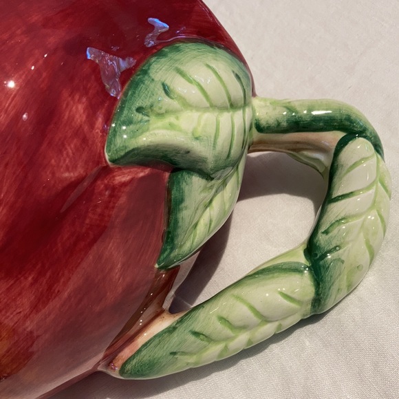 Ceramic apple pitcher hand painted - Picture 10 of 16